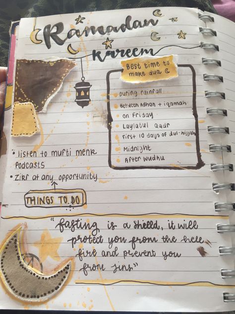 Bullet journal 
Ramadan
Yellow
Gold
Brown 
Aesthetic Ramadan Aesthetic Journal, Ramazan Journal Ideas, Ramadan Journaling Ideas, Ramadan Kareem 2024, Ramzan Journal Ideas, Ramzan Journal, Ramadan Sketch, Islamic Journal Ideas Aesthetic, Ramadan Doodles