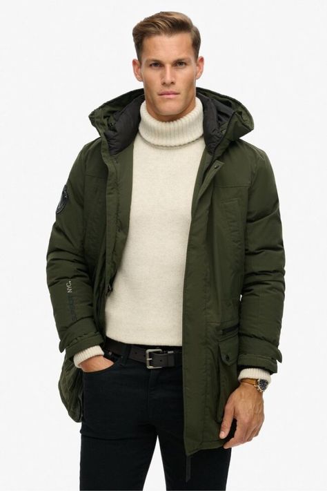 A parka in army green serves as the ultimate winter outerwear, combining warmth and utility. The large hood, often lined with faux fur, shields against the elements while adding a touch of edge. Its length provides full-body coverage, ideal for snowy or windy days.
Top: Army green parka, hooded sweatshirt
Bottom: Cargo pants, skinny jeans, thermal pants
#MensStyle #Mensactivewear #Mensbottoms #WinterOutfit #FallFashion #WinterStyle #Wintercollection #ModernGentleman
#MensFashion Beige Parka, Mens Parka Jacket, Green Parka, Thermal Pants, Superdry Mens, Mens Parka, Winter Outerwear, Winter Outfits Men, Modern Gentleman