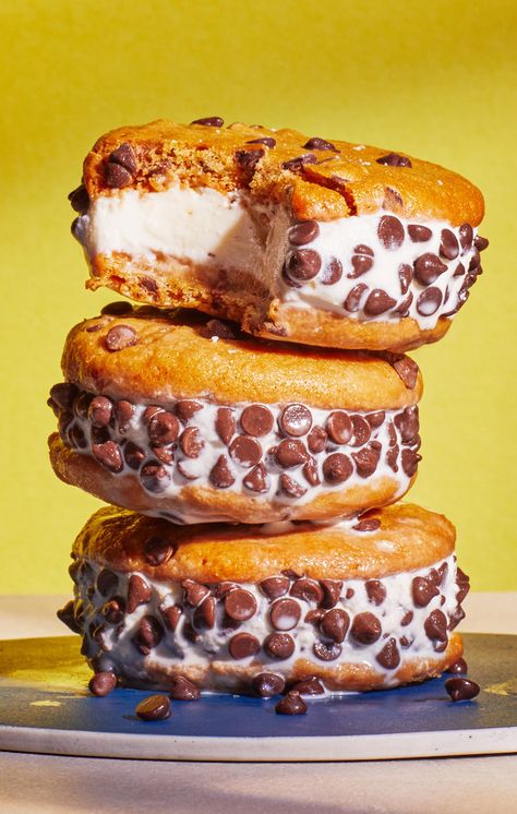 Cookie Ice Cream Sandwiches, Epicurious Recipes, Cookie Ice Cream, Popular Cookies, Delish Desserts, Ice Cream Cookie Sandwich, Lactation Cookies, Chocolate Chip Ice Cream, Delectable Desserts