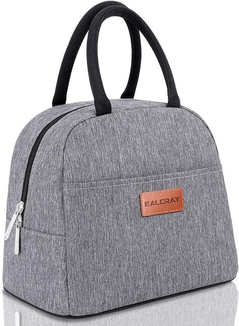 Insulated Lunch Box for Adult Reusable Lunch Tote Bag for Work, Picnic or Travel (Grey) Tote Bag For Work, Cooler Food, Lunch Tote Bag, Cooler Lunch Bag, Lunch Containers, Insulated Lunch Box, Picnic Bag, Nylon Tote Bags, Lunch Tote