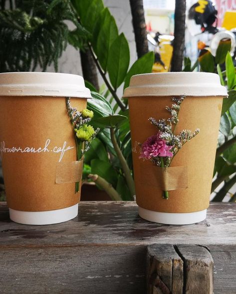 Stunning Coffee service @ Flower Ranch Cafe in the Philippines. Flower Shop With Bakery, Flower Shop Cafe Aesthetic, Tiny Store Ideas, Feminine Coffee Shop, Floral Cafe Interior, Plants In Coffee Shop, Flower And Coffee Shop Aesthetic, Flowers Coffee Shop, Boho Flower Shop