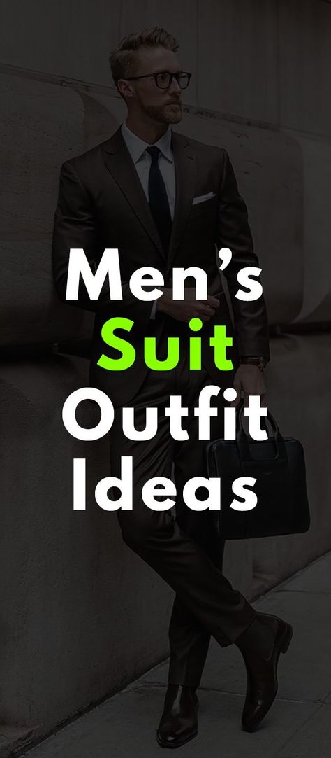 23 Men's Suit Styling Ideas for the Formal Style -2020 Cocktail Formal Men, Men’s Suit And Tie, Men’s Black Suit Ideas, Black Suit Combinations, Suit Outfit Ideas, Men Suit Outfit, 3 Piece Suit Men, Prince Suit, Office Party Outfits