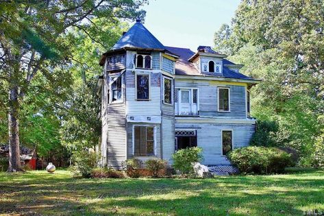 1896 Queen Anne Victorian For Sale in Fuquay Varina, North Carolina - OldHouses.com Fuquay Varina Nc, Queen Anne Victorian, Old Houses For Sale, Colonial Revival, Historical Landmarks, Keller Williams Realty, Abandoned Houses, Book Inspiration, Queen Anne