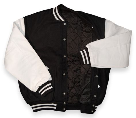 Letterman Jacket Custom, Lettermen Jacket, Black And White Varsity Jacket, Black Letterman Jacket, Oscar Diaz, Xmas Clothes, Black Varsity Jacket, Custom Varsity Jackets, Senior Jackets