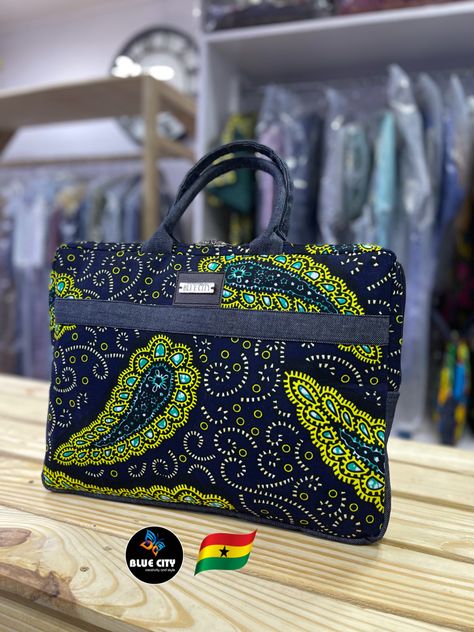 Laptop Handbags, Ankara Accessories, Abstract Painting Diy, Traveling Bag, Sewing Jeans, Laptop Handbag, Bags Patterns, Diy Bags Patterns, Blue City