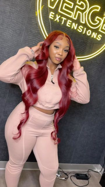 VergeExtensions on Instagram: "10/10 for the Color, construction & Quality. Shop VergeExtensions for top tier Virgin bundles. Color: @allthatjasofficial Install: @zahriethestylist" Frontal Wig Hairstyles, Hair Techniques, Frontal Hairstyles, Pretty Hair Color, Burgundy Hair, Hair Laid, Dope Hairstyles, Lace Front Human Hair, Front Lace Wigs Human Hair