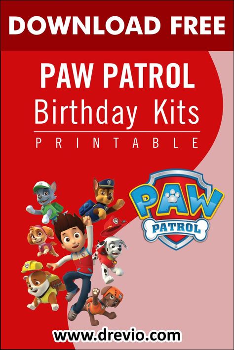 Printable Paw Patrol Birthday, Paw Patrol Printables Free, Paw Patrol Party Printables, Free Printable Paw Patrol, Marshall Paw Patrol Birthday, Paw Patrol Birthday Decorations, Paw Patrol Party Decorations, Paw Patrol Printables, 4de Verjaardag