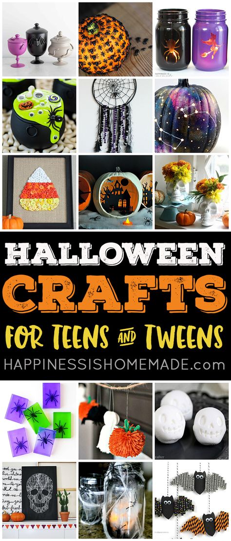 Halloween Crafts For Teens, Quick Halloween Crafts, Spooky Diy Halloween Decor, Halloween Craft Ideas, Diy Halloween Dekoration, Spooky Halloween Crafts, Halloween Decorations To Make, Halloween Art Projects, Fun Halloween Games