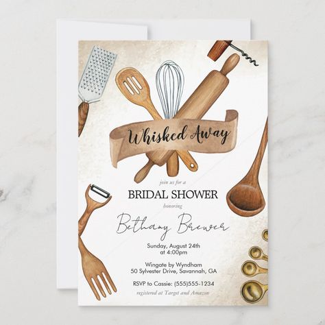 Stock the Kitchen theme Bridal Shower Invitation  Perfect for: housewarming party bridal shower template invitation bridal shower kitchen	 recipe card bridal shower bridal shower recipe stock the pantry whisked away kitchen party invitation kitchen theme shower stock the kitchen Recipe Themed Bridal Shower Ideas, Household Shower Themes, Cooking Theme Bridal Shower Ideas, Bridal Shower Cooking Theme, Kitchen Themed Bridal Shower Ideas, Kitchen Tea Ideas Bridal Themes, Bridal Party Themes, Bridal Shower Kitchen Theme, Couples Shower Themes