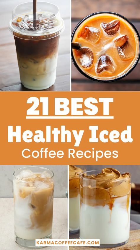 21 Delicious and Healthy Iced Coffee Recipes to Make at Home Basic Iced Coffee Recipe, Healthier Coffee Options, Health Coffee Recipes, Iced Coffees At Home, Ww Iced Coffee Recipes, Home Made Coffee Recipes, Healthy Cold Brew Coffee Recipes, Iced Coffee Ideas Recipes, Ice Coffee Recipes At Home