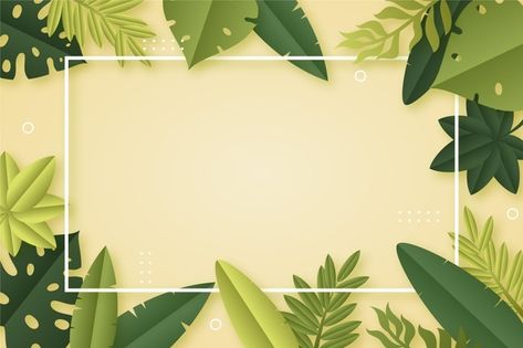 Tropical leaves background in paper styl... | Free Vector #Freepik #freevector #background #summer #nature #wallpaper Summer Nature Wallpaper, Tropical Leaves Background, Coloring Pages Nature, Clay Patterns, Background Summer, Leaves Background, Spring Background, Powerpoint Background Design, Powerpoint Background