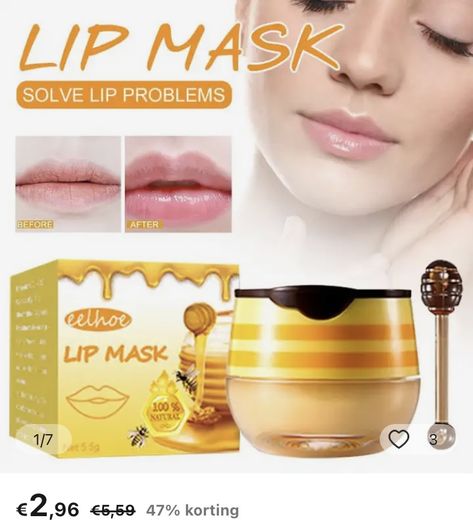 Solves lip problems Honey Lip Balm, Lip Mask, Sweet Taste, Kiss You, The Cream, Lip Care, Your Lips, The Sweet, Lip Balm