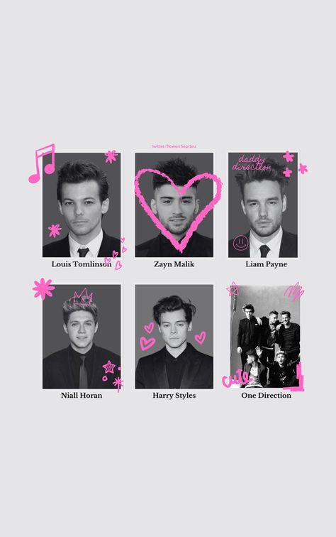 Pink Aesthetic Wallpaper Harry Styles, 1d Wallpaper Aesthetic, One Direction Polaroid, One Direction Core, One Direction Aesthetic Wallpaper, Yearbook Edit, 1d Wallpaper, One Direction Lockscreen, Gambar One Direction