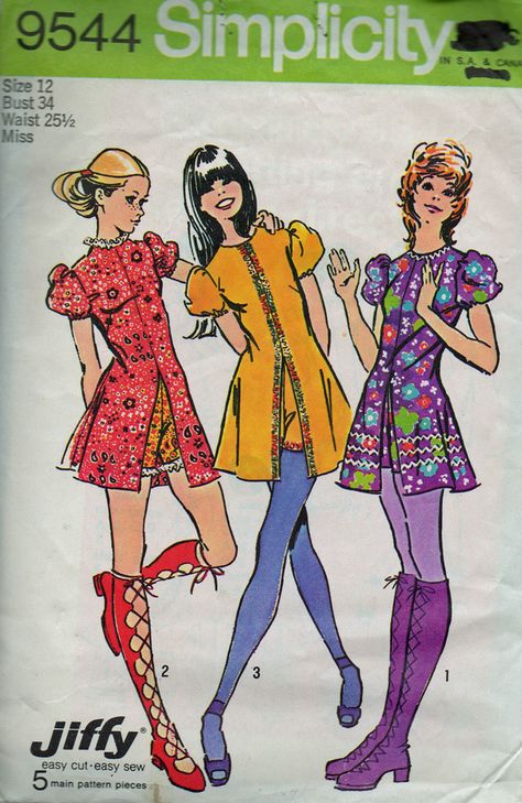 70s Mode, Hot Pants Shorts, Patron Vintage, Jr High, Vintage Dress Patterns, Retro Mode, 1970s Fashion, Couture Vintage, Simplicity Sewing Patterns