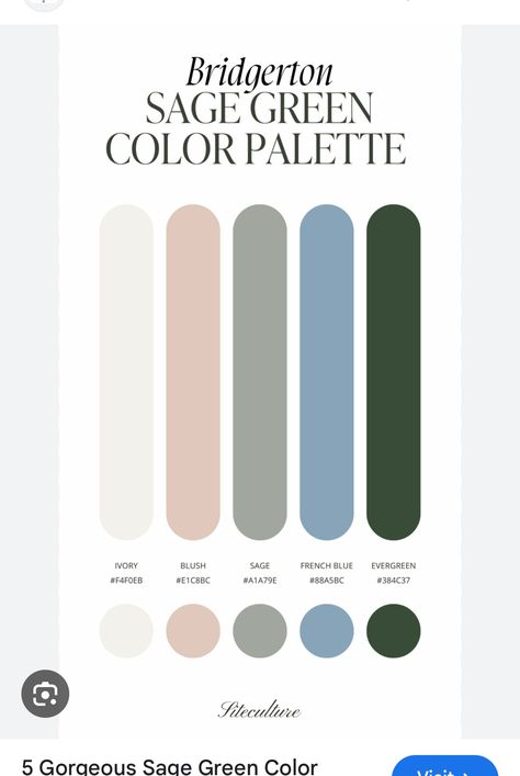 Sage Green And Light Blue, Gray Pallet, Sage Color Palette, Spring Wedding Color Palette, Spring Wedding Colors, Green Colour Palette, Sage Color, Wedding Color Palette, Green Wood