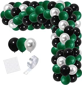 Emerald Green Balloons, Black Balloon Garland, Baby Shower Camo, Green Balloons, Party Decorations Balloons, Black Balloon, Camo Baby, New Year's Party Decorations, Decorations Balloons