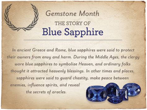 What's the story behind Blue Sapphire? Find out here! #gemstonemonth #stullerinc #gems #jewelry #bluesapphire #sapphire #royalty Sapphire Spiritual Meaning, Sapphire Meaning Gemstones, Blue Sapphire Meaning, Saphire Aesthetic Gem, Sapphire Crystal Meaning, Sapphire Symbolism, Astrology Knowledge, Zodiac Gemstones, Birth Month Symbols