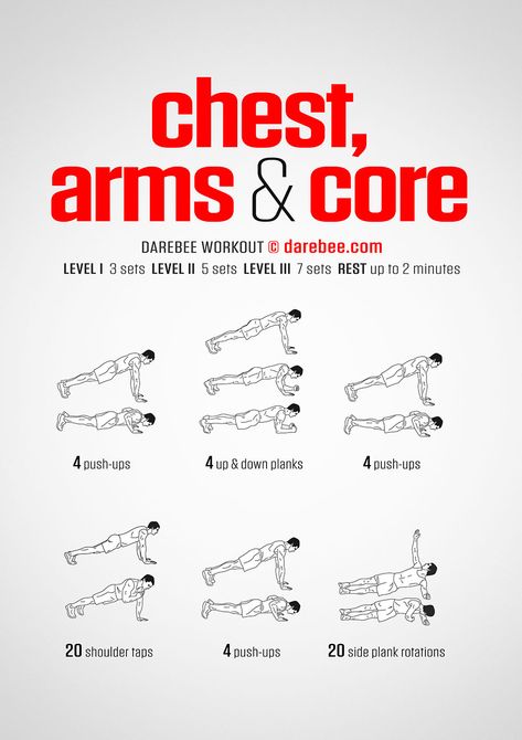 Chest, Arms & Core Workout Core Workout Beginner, Arms And Core Workout, Beginner Core Workout At Home, Arm Workout Without Weights, Kitchen Pantry Organization Ideas, Chest And Arm Workout, Chest Day Workout, Arm Workout Men, Arm Day Workout