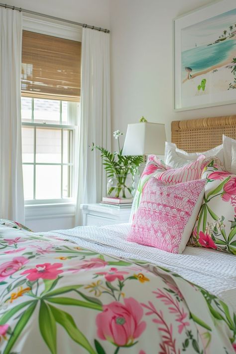 Bedroom Ideas Bright Colors, Bedroom Ideas Bright, Summer House Bedroom, Beach Bedroom Ideas, Summer Bedroom Ideas, Summer Bedroom Decor, Small Room Makeover, Beach House Bedroom, Beautiful Bedrooms Master