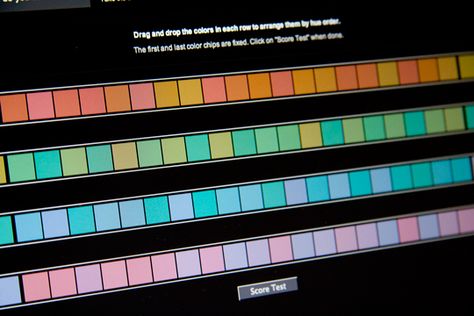 Take the Test: How Well Do You See Color?  IT IS SURPRISING HOW WE CAN BE SO 'OFF' ON A PARTICULAR COLOR GROUP...SO TAKING THIS TEST WILL BE HELPUFUL TO EVERYONE CHOOSING COLOR PURCHASES SUCH AS ....PAINT, FABRIC, EVEN WOOD FLOORING Color Vision, Iq Test, Color Test, Color Blind, Business Communication, The Test, Visual Communication, Color Theory, Things To Know