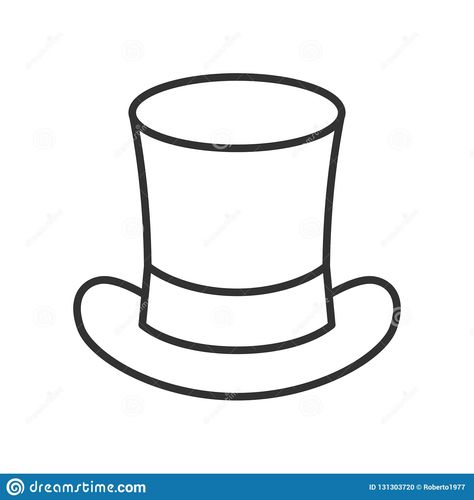 Hat Clipart Black And White, Magic Hat, Flat Icon, White Background, Stock Illustration, Hats