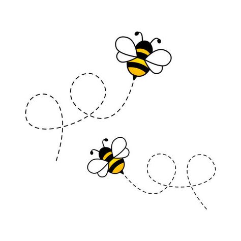 Honey Bee Drawing, Bee Outline, Bee Illustrations, Bee Flying, Bee Icon, Bumble Bee Art, Bee Drawing, Bee Clipart, Bee Illustration