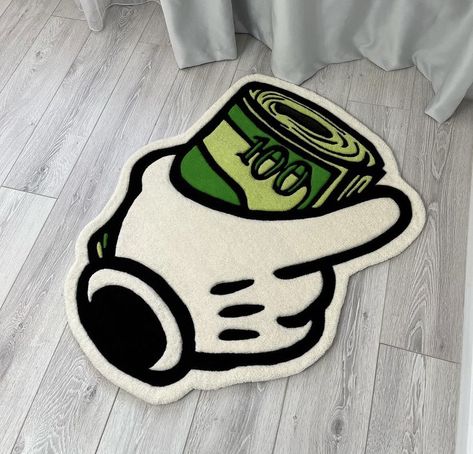 Money Roll, Tufting Diy, Graphic Rug, Funky Rugs, Arte Van Gogh, Future Apartment Decor, Byron Bay Australia, Graffiti Characters, Rug Inspiration