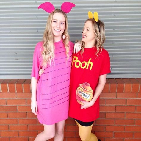 19 DIY Piglet Costume Ideas - How To Make A Pig Costume Bookday Costume Ideas, Diy Piglet Costume Women, Piglet Costume Diy, Book Week Costumes For Teachers, Piglet Halloween, Piglet Halloween Costume, Adult Costumes Diy, Piglet Costume, Winnie The Pooh Costume