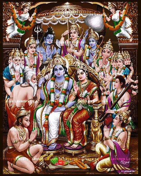 Rama Pattabhishekam, Rama Lord, Om Gam Ganapataye Namaha, Shree Ram Images, Ram Images, Lord Sri Rama, Shri Ram Wallpaper, साईं बाबा, Rama Image