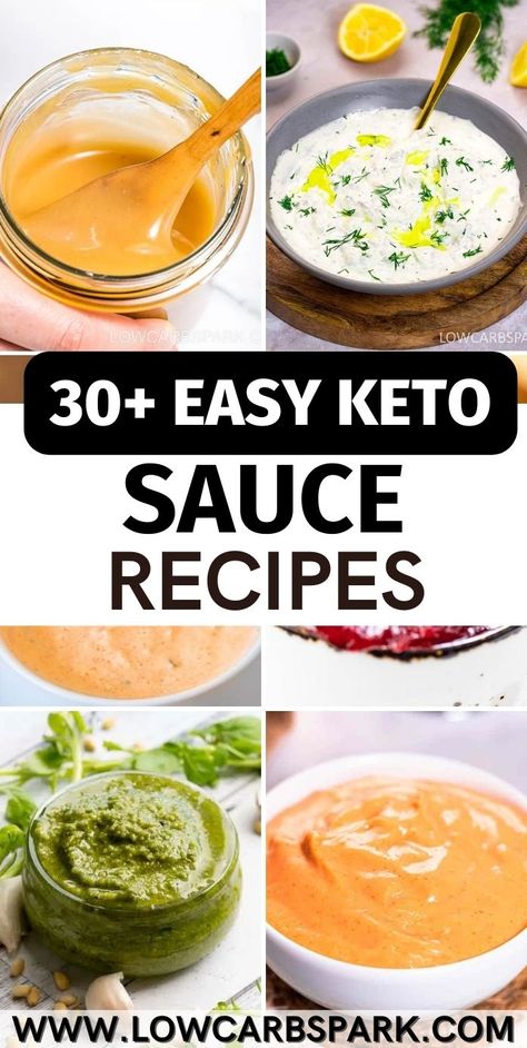 Calling all the sauces lovers!! We've created a post with 30+ easy sauce recipes to improve meals. So whether you're looking to liven up your weeknight dinners, impress guests at a gathering, or simply want an easy and delicious sauce for your meal, these sauces are the perfect companion. Keto Stir Fry Sauce Low Carb, Elimination Diet Sauces, Keto Sauce For Pork, Keto Taco Sauce, Keto Sauce Recipes, Low Carb Dipping Sauce, Healthy Sauce Recipes Low Calories, Low Carb Sauces For Chicken, Sugar Free Sauce Recipes