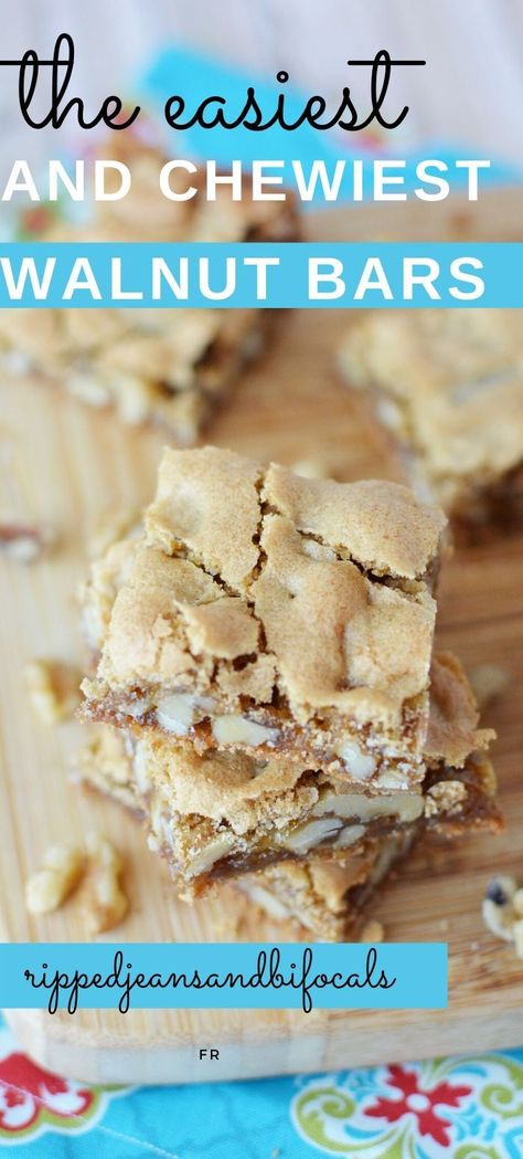 Easy Walnut Cookie Recipes, Healthy Squares And Bars Recipes, Walnut Treats, Walnut Meat Recipes, Walnut Recipes Dinner, Walnut Cake Recipe Easy, Walnut Recipes Healthy, Walnut Desserts, Walnut Recipes Dessert