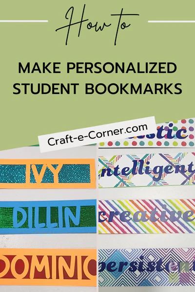 Bookmarks are so easy to make with a Cricut machine, and they're fun, too! All you need is some cardstock and glue along with other specialty papers, if desired. Make them as simple as you want, or be creative and go all out. Bookmarks With Cricut, Cricut Bookmarks, 1st Day Of School Pictures, Student Bookmarks, Using Cricut, Back To School Crafts, Personalized Bookmarks, Effective Teaching, Classroom Projects