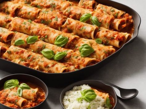 Copycat Olive Garden Cannelloni Recipe - Recipes.net Beef Cannelloni Recipes, Baked Cannelloni, Beef Cannelloni, Cannelloni Recipe, Pork Spices, Cannelloni Recipes, Copycat Olive Garden, Spiced Vegetables, Main Dish Salads