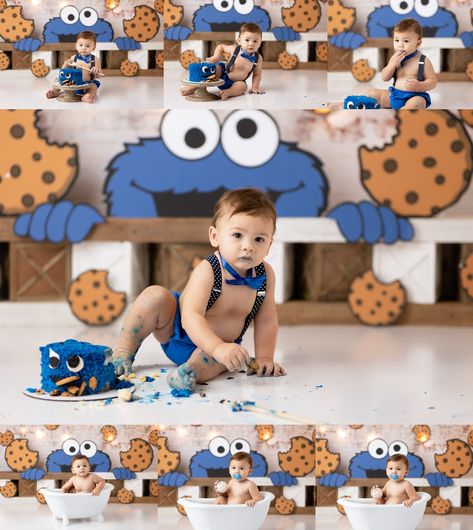 Cookie Monster Cake Smash — Jennifer Parrello Photography, LLC. Cookie Monster Half Birthday, Cookie Monster 1st Birthday, Cookie Monster Cake, City Cake, Monster 1st Birthdays, Cookie Monster Birthday, Monster Cookie, Nom Nom Nom, One Year Birthday