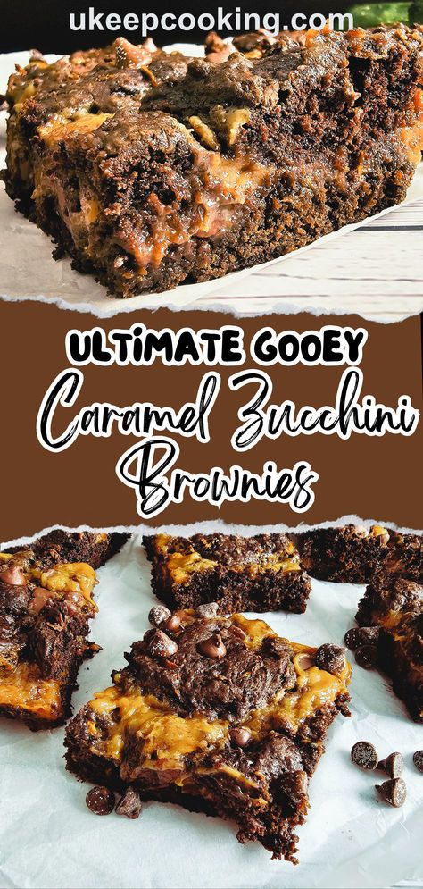 Looking for a delicious treat that’s both indulgent and a bit healthy? The Ultimate Gooey Caramel Zucchini Brownies are your answer! This chocolate zucchini brownie recipe is packed with rich chocolate flavor, made even better with a gooey caramel layer. These zucchini bars are incredibly moist, easy to make, and kid-friendly, making them the perfect zucchini dessert for the whole family to enjoy. Zuchinni Brownies, Carmel Recipe, Zucchini Desserts, Zucchini Bars, Chocolate Zucchini Brownies, Zucchini Brownies, Unique Desserts, Best Banana Bread, Chocolate Zucchini