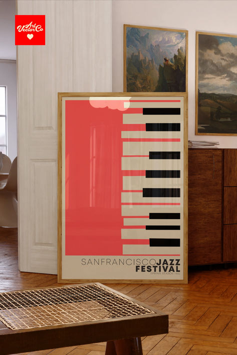 Jazz Festival Poster, jazz music, Piano Art Print, Art Poster, Home Decor, minimalist, wall art, modern, gift Jazz Festival Poster, Art Placement, Piano Art, Home Decor Minimalist, Festival Poster, Music Piano, Poster Home Decor, Jazz Festival, Festival Posters