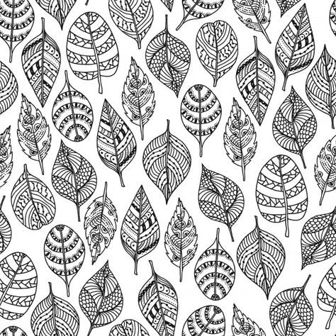 Ornament Drawing Patterns, Best Drawings Sketches, Leaf Mandala Art, Line Drawing Leaves, Drawing Step By Step Easy, Easy Pencil Drawing, Doodle Leaves, Easy Drawing Step By Step, Leaf Print Art