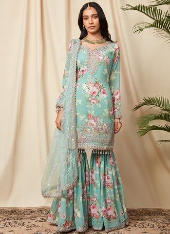 New Arrival - Best Collection Of Anarkali and Salwar Suits– translation missing: en.general.meta.page– Lashkaraa Floral Punjabi Suit, Anarkali Salwar Suits, Shalwar Kameez Pakistani, Indian Suits For Women, Gharara Suits, Indian Dresses Traditional, Desi Clothes, Punjabi Suit, Dresses Indian