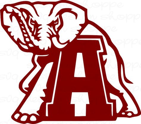 Alabama Crimson Tide Football Wallpaper, Alabama Elephant, Alabama Logo, Alabama Shirts, Alabama Football Roll Tide, Logo Outline, Silhouette Logo, Alabama Crimson Tide Football, Crimson Tide Football