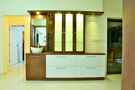 Crockery Unit With Wash Basin, Kitchen Crockery Unit Design, Kitchen Crockery, Crockery Cabinet Design, Crockery Cabinet, Crockery Unit Design, Crockery Unit, Modern Cupboard Design, Small House Interior