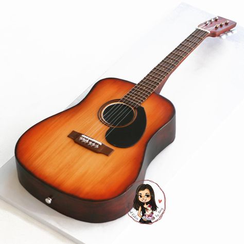 Acoustic guitar cake - http://cakesdecor.com/cakes/333982-acoustic-guitar-cake Guitar Cake Ideas Birthday, Guy Cakes, Guitar Cakes, Guitar Birthday Cakes, Birthday Guitar, Musical Cake, Acoustic Guitar Cake, Guitar Birthday, Music Themed Cakes