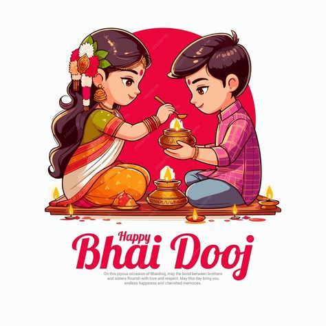 Happy Bhai Dooj And Happy Bhai Beej Brother Sister Celebration social media post banner template | Premium AI-generated vector Bhai Dooj Post, Bhai Bij, Diwali Social Media Post, Birthday Wishes For Teacher, Wishes For Teacher, Happy Bhai Dooj, Hj Story, Bhai Dooj, House Warming Invitations