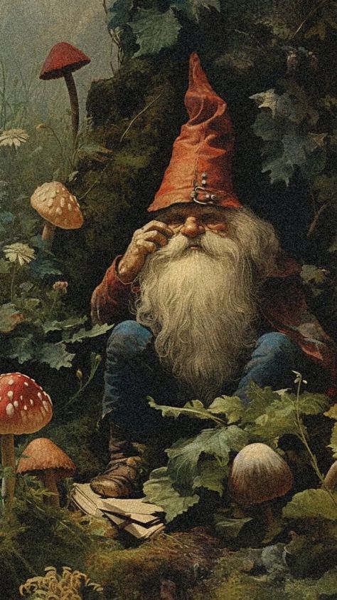 Seeds For Fertility, Gnome Aesthetic, Elemental Spirits, Wizard Aesthetic, Folk Lore, Fantasy Wizard, 동화 삽화, Dark Fantasy Artwork, Arte Peculiar