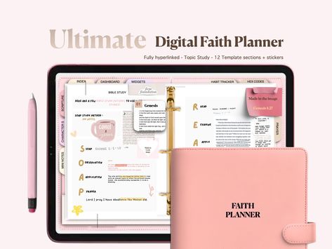 Digital Bible Journaling Ipad, Notes Bible Study, Notes Bible, Bible Pdf, Goodnotes Journal, Ipad Goodnotes, Planning Apps, Interactive Journals, Faith Stickers