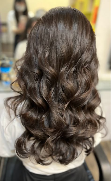 Plain Curl Perm, Korean Digital Perm Long Hair, Loose Perm Long Hair, Korean Perm Medium Wavy Hair, Loose Perms, Digital Perm Long Hair, Korean Curls, Korean Wavy Hair, Loose Curl Perm