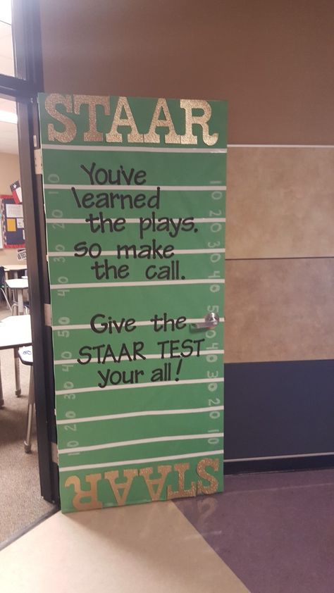 Staar Motivational Bulletin Boards, Testing Classroom Door Ideas, Staar Test Bulletin Board Ideas, Staar Review Themes, Staar Themes Ideas, Staar Posters Motivation, Staar Bulletin Boards Ideas, State Testing Bulletin Board, Staar Test Motivation Posters