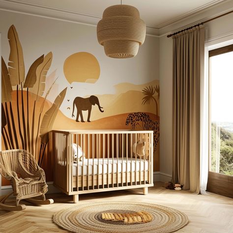 Safari House, Jungle Bedroom Theme, Jungle Baby Room, Safari Baby Room, Jungle Theme Nursery, Safari Room, Jungle Nursery Decor, Baby Room Wall Decor, Cozy Baby Room