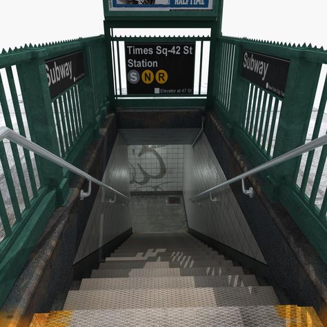 Subway Entrance 3D Model #AD ,#Subway#Entrance#Model Subway Entrance, Minecraft Kingdom, Episode Backgrounds, Board Game Design, Subway Station, Subway Train, Coffee Store, Nyc Subway, Coffee Shop Design