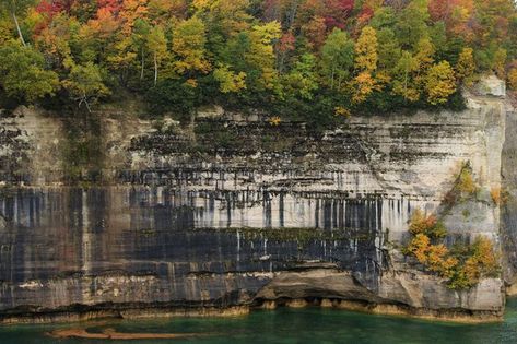 Breathtaking fall color photos from Michigan's Pictured Rocks, U.P. - mlive.com Pictured Rocks Michigan, Travel Michigan, Pictured Rocks, Pictured Rocks National Lakeshore, Long Lake, Michigan Travel, Upper Peninsula, South Bay, Northern Michigan