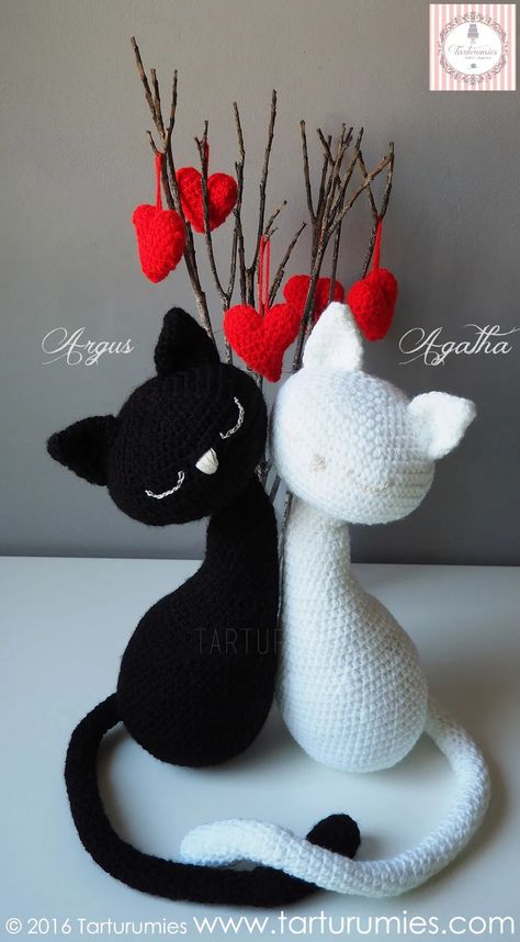 Kat Haken, Crochet Geek, Crochet Cat Pattern, Pola Amigurumi, Valentines Crochet, Crochet Cat, Crochet Toys Patterns, Amigurumi Free Pattern, Cat Pattern